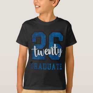 T-shirt Vingt-six diplômés de la promotion 2026 Bleu Diplô
