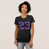 T-shirt vingt-trois numéro-23 design noir chemise (Devant entier)