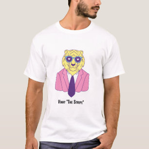 T-shirt Vinny "The Stripe" - Tigre en costume rose