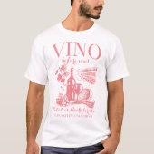 T-shirt Vino Avant Vows Bach Custom Winery Bachelorette (Devant)