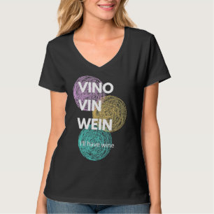 T-shirt Vino Vin Wein Je Vais Vin