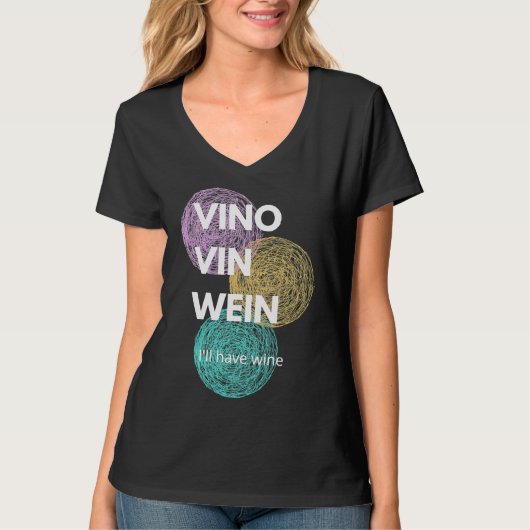 T-shirt Vino Vin Wein Je Vais Vin (Devant)