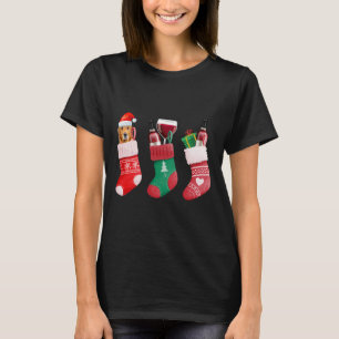 T-shirt Vins de Noël Idée de buveur pour femmes Golden Ret