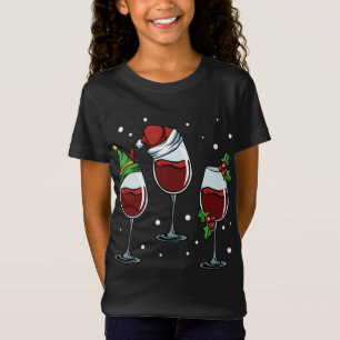 T-Shirt Vins Lunettes sucrées Avoir plaisir Noël Celebra