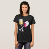 T-shirt Vins Rouge Et Blanc (Devant entier)