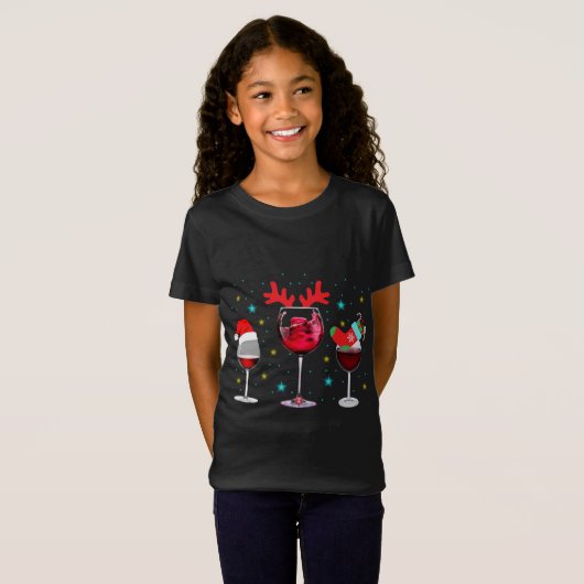 T-Shirt Vins Santa Hat Reindeer Noël Neige Soc (Devant entier)