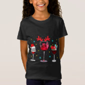 T-Shirt Vins Santa Hat Reindeer Noël Neige Soc (Devant)