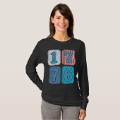 T-shirt Vintage 1776 Patchwork Patriotique (Devant entier)