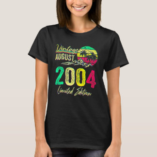 T-shirt Vintage 18 ans août 2004 18e anniversaire