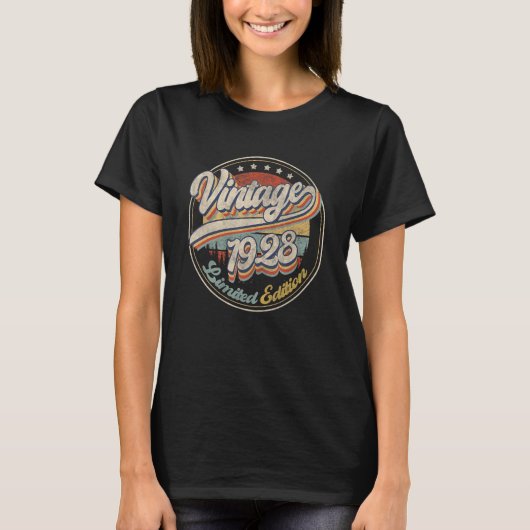 T-shirt Vintage 1928 94 Ans 94e Anniversaire (Devant)