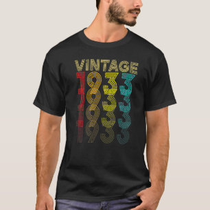 T-shirt Vintage 1933 89 Ans Hommes Et Femmes 89ème Birt