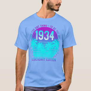 T-shirt Vintage 1934 87ème anniversaire esthétique Sunset
