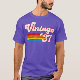 T-shirt Vintage 1937 Birthday Shirt Retro 37 Birthday Shir
