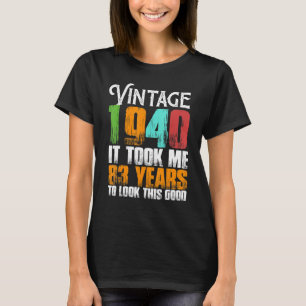 T-shirt Vintage 1940 83 Anniversaire Retro Père'
