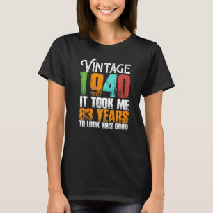 T-shirt Vintage 1940 83 Anniversaire Retro Père's