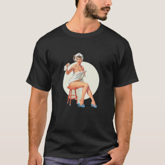 T-shirt Vintage 1940 s Pin up Girl Sexy Classic Retro Amer
