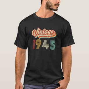T-shirt Vintage 1945 80e anniversaire Hommes Femmes Rétro 