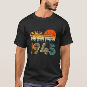 T-shirt Vintage 1945 Fait En 1945 77E Anniversaire Hommes 