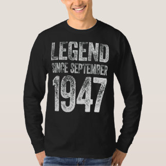 T-shirt Vintage 1947 Anniversaire Septembre Né Légende dep