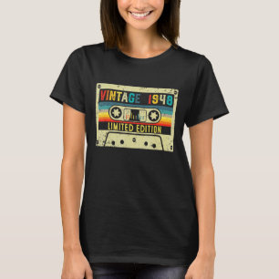 T-shirt Vintage 1948 Anniversaire Cassette