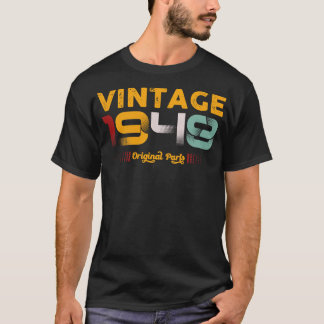T-shirt Vintage 1948 Pièces d'origine Famille Cadeau d'ann