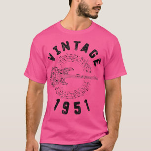 T-shirt Vintage 1951 Anniversaire Limited Edition Guitare