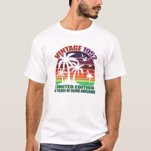 T-shirt Vintage 1952, 70E Anniversaire, Pour Hommes