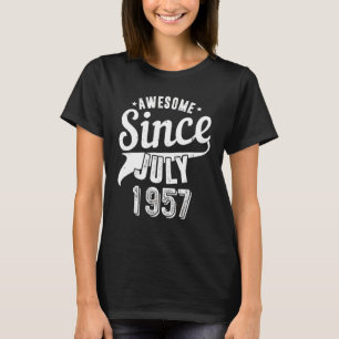 T-shirt Vintage 1957 Magnifique depuis Juillet Heureux mon