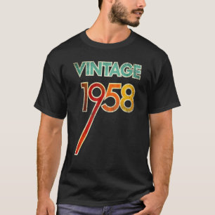 T-shirt Vintage 1958 63E Anniversaire Tenue Pour Hommes Fe