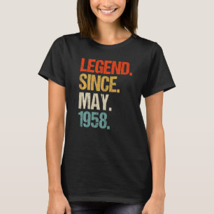 T-shirt vintage 1958 65ème anniversaire rétro 65 ans 2