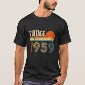 T-shirt Vintage 1959 Drôle 63 Ans Enfants Hommes Femmes 63