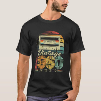 T-shirt Vintage 1960 Retro Cassette 1960 66th Birthday 66