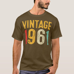 T-shirt Vintage 1961 61e anniversaire Décoration Hommes Fe