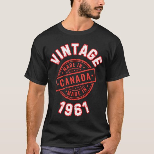 T-shirt Vintage 1961 Canada (Devant)
