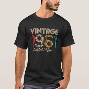 T-shirt Vintage 1961 Limited Edition 61e anniversaire 61