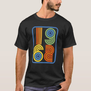T-shirt Vintage 1962 60E Anniversaire Cadeau Mari Femme Ré