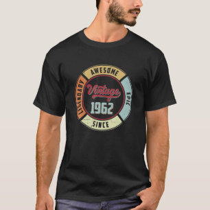T-shirt Vintage 1962 60E Anniversaire Légendaire Épopée