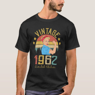 T-shirt Vintage 1962 Fait En 1962 59E Anniversaire Femmes
