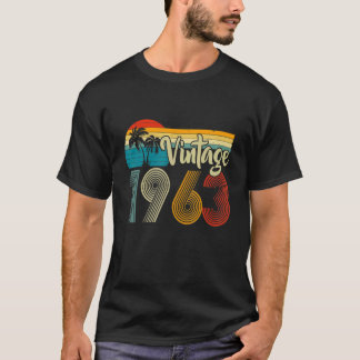 T-shirt Vintage 1963 60e anniversaire Hommes Femmes 60 ans