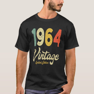 T-shirt Vintage 1964 58e anniversaire Cadeau Retro 58 ans