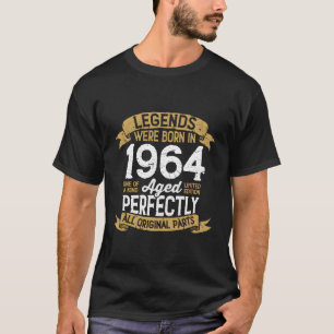 T-shirt Vintage 1964 Hommes Hommes Légendes Femmes Naissan
