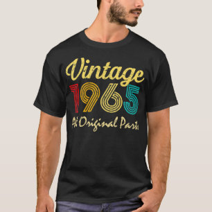 T-shirt Vintage 1965 Drôle 57 Ans Hommes Et Femmes 57E
