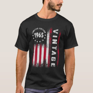 T-shirt Vintage 1965 Edition limitée Ancien drapeau améric