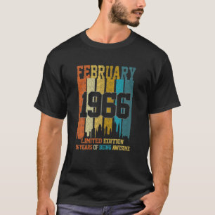 T-shirt Vintage 1966 56 Ans Fabriqué En Février 1966 56E