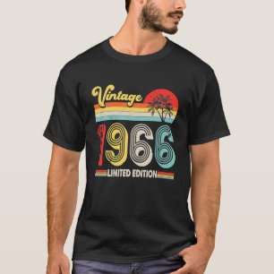 T-shirt Vintage 1966 56e anniversaire Décorations Hommes F