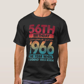 T-shirt Vintage 1966 Édition limitée 1966 56 Ans 56T