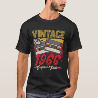 T-shirt Vintage 1966 Pièces originales Drôle 56 Ans 56T