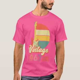 T-shirt Vintage 1967 Anniversaire Guitare Lovers 55e Anniv