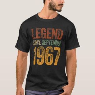 T-shirt Vintage 1967 Anniversaire Septembre Né Légende dep