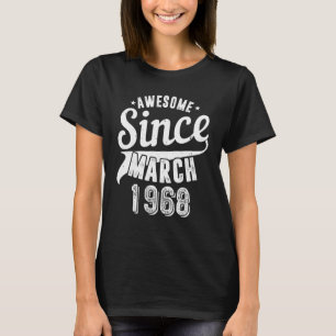 T-shirt Vintage 1968 Magnifique depuis mars Joyeux My 54th